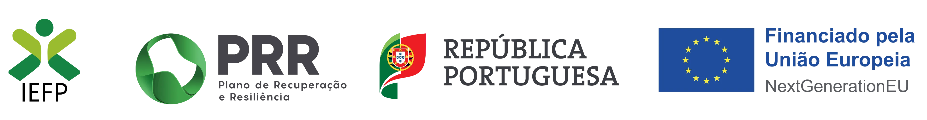 IEFP · PRR Plano de Recuperação e Resiliência · República Portuguesa · Financiado pela União Europeia NextGenerationEU