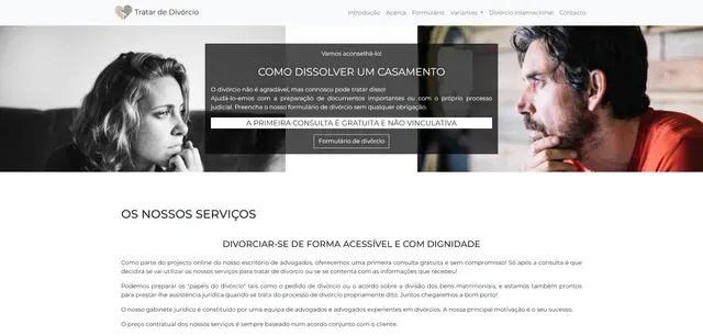 Tratar de Divórcio: Website development, Web hosting